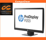 HP ProDisplay P 203 - 20" Widescreen HD LED Monitor - Grade A with Cables